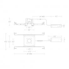 WAC US R3BSDN-NWD-BK - Ocular 3.0 Dim-to-Warm Square Downlight Trim and Remodel Housing with New Construction Frame-In Ki