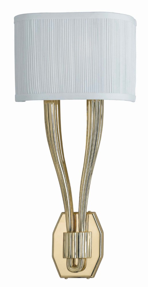 Crystorama 2 Light Polished Brass Sconce