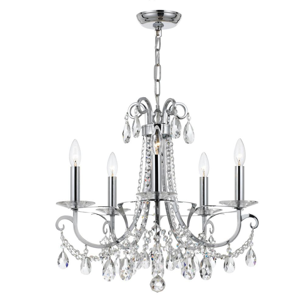 Othello 5 Light Polished Chrome Chandelier