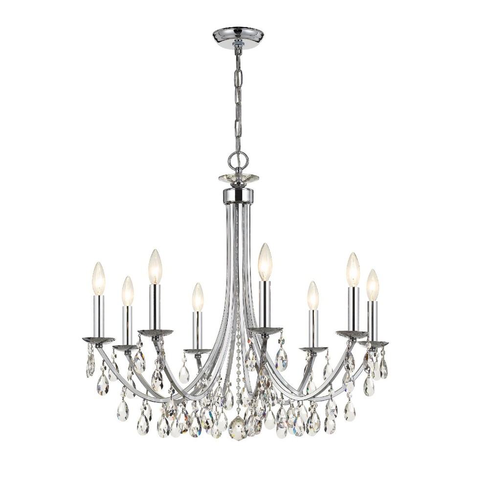 Bridgehampton 8 Light Swarovski Strass Crystal Polished Chrome Chandelier