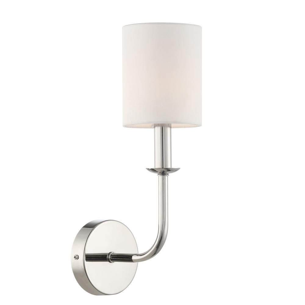 Bailey 1 Light Polished Nickel Sconce