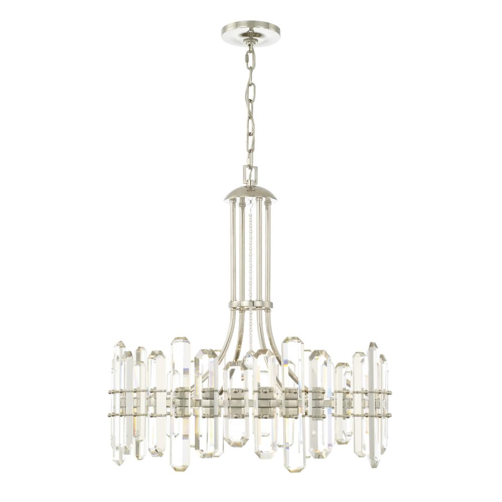 Bolton 8 Light Polished Nickel Chandelier