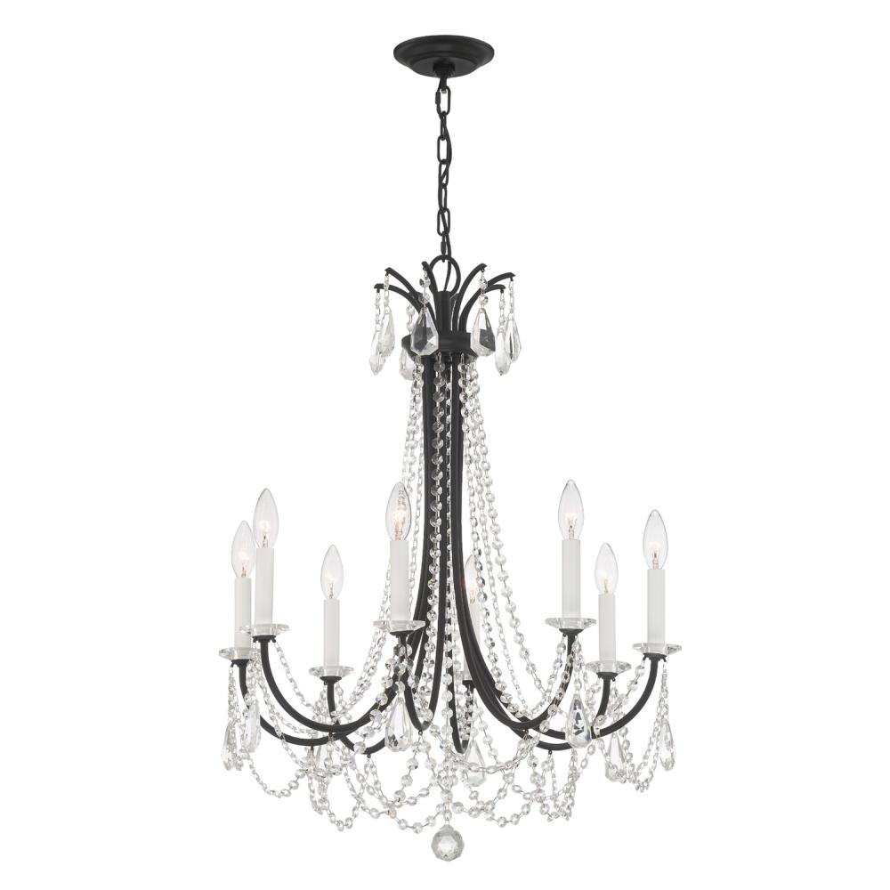 Karrington 8 Light Matte Black Chandelier