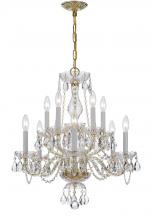 Crystorama 5080-PB-CL-I - Traditional Crystal 10 Light Clear Italian Crystal Polished Brass Chandelier