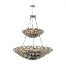 Crystorama 599-SA - Broche 18 Light Antique Silver Leaf Chandelier