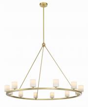 Crystorama ARA-10266-SB-ST - Aragon 12 Light Soft Brass Chandelier