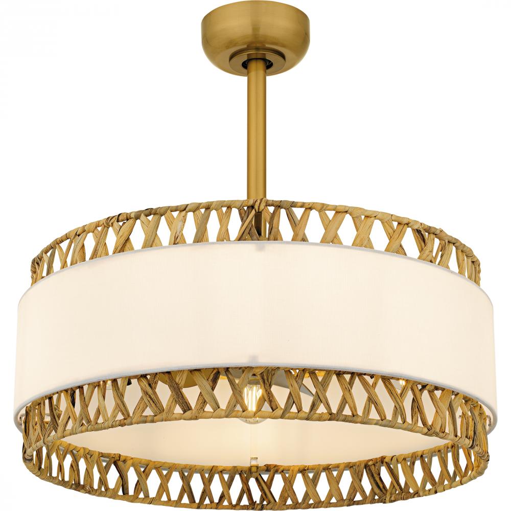 Kate 4-Light Brushed Gold Fan Light