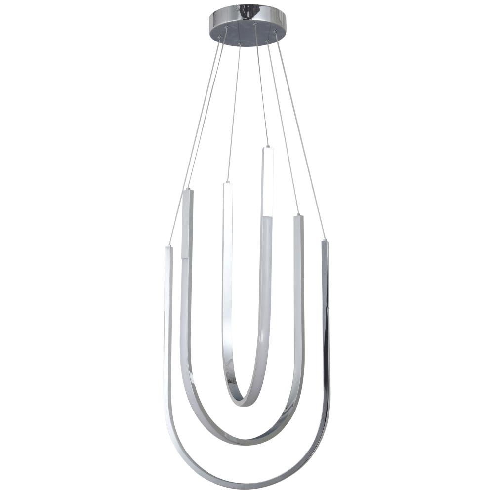 62W Pendant Polished Chrome with White Silicone Diffuser