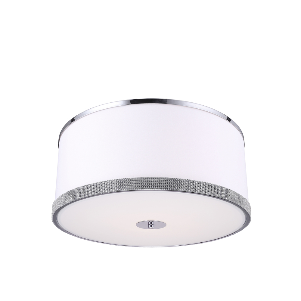 4LT Flush Mount, Polished Chrome Finish