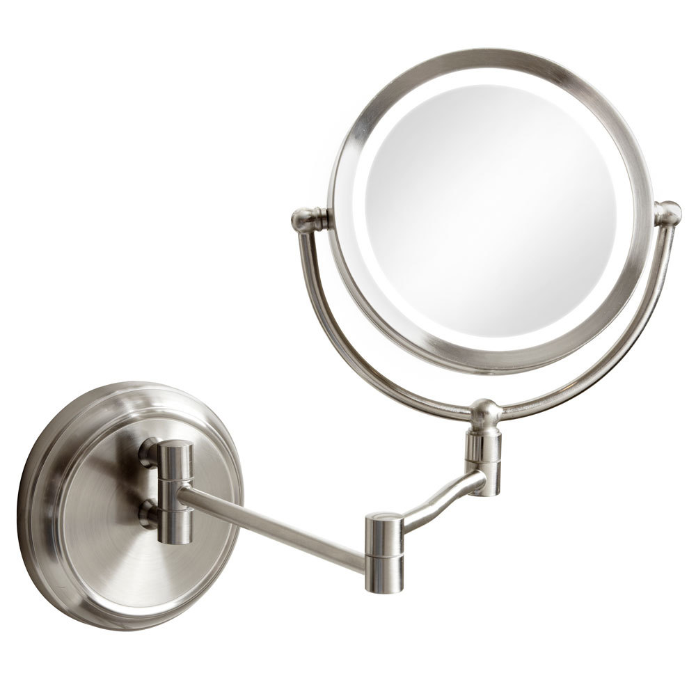 Swing Arm Lighted Magnifier Mirror