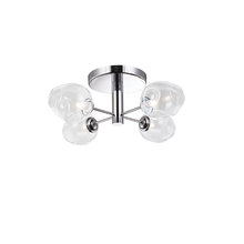 Dainolite ABI-204SF-PC - 4LT Semi Flush, PC Finish w/ Clear Glass