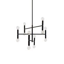 Dainolite AVA-2012C-MB - 12 Light Incandescent Chandelier Matte Black Finish