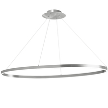 Dainolite CIR-4463C-SV - 63W Horizontal Chandelier, Silver with White Acrylic Diffuser