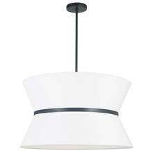 Dainolite CTN-244C-MB-790 - 4 Light Incandescent Chandelier, Matte Black with White Shade