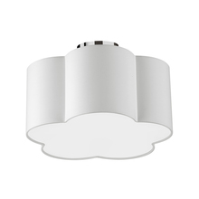 Dainolite PLX-152FH-PC-WH - 3 Light Incandescent Flush Mount, Polished Chrome w/ White Shade