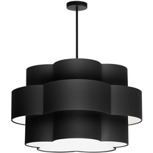 Dainolite PLX-284C-MB-BK - 4 Light Incandescent Chandelier, Matte Black with Black Shade