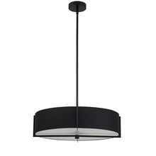 Dainolite PST-214P-MB-BK - 4 Light Incandescent Pendant, Matte Black with Black Shade