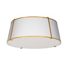 Dainolite TRA-224FH-GLD-WH - 4 Light Incandescent Flush Mount Gold with White