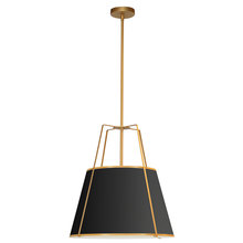 Dainolite TRA-331P-GLD-BK - 3LT Trapezoid Pendant GLD/BK Shade w/790Diff