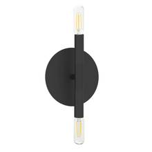 Dainolite WAN-132W-MB - 2 Light Incandescent Wall Sconce, Matte Black