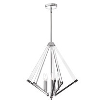 Dainolite ALT-225C-PC - 5LT Chandelier Polished Chrome with Acrylic Arms