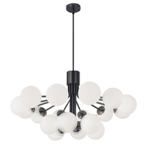 Dainolite AMA-3618C-MB - 18LT Chandelier, MB Finish w/ Opal Glass