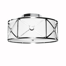 Dainolite CRU-173SF-PC - 3LT Flush-Mount Metal Cage w/Wh Shd