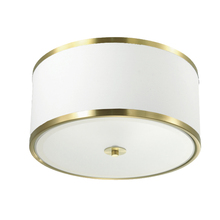 Dainolite ZUR-153FH-AGB-WH - 3LT Incandescent Flush Mount, AGB w/ WH Shade