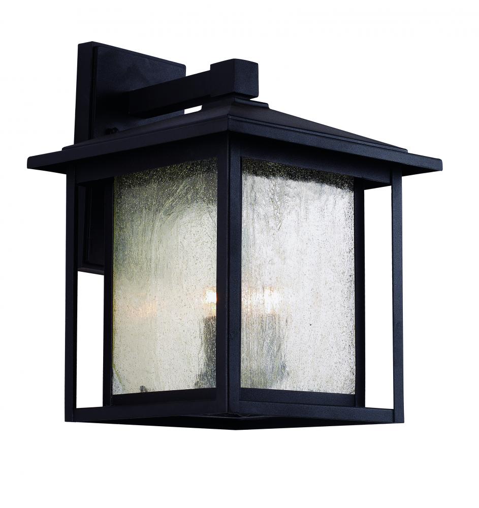 3LT WALL LANTERN-LG-SEEDED-BK