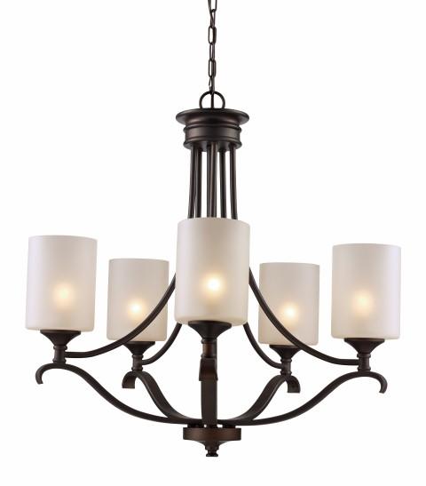 5LT CHANDELIER-CURVED ENDS-ROB