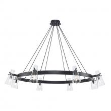 Trans Globe 11678 BK - LuminaGlow 8 - Light Dimmable Wagon Wheel Dining Chandelier