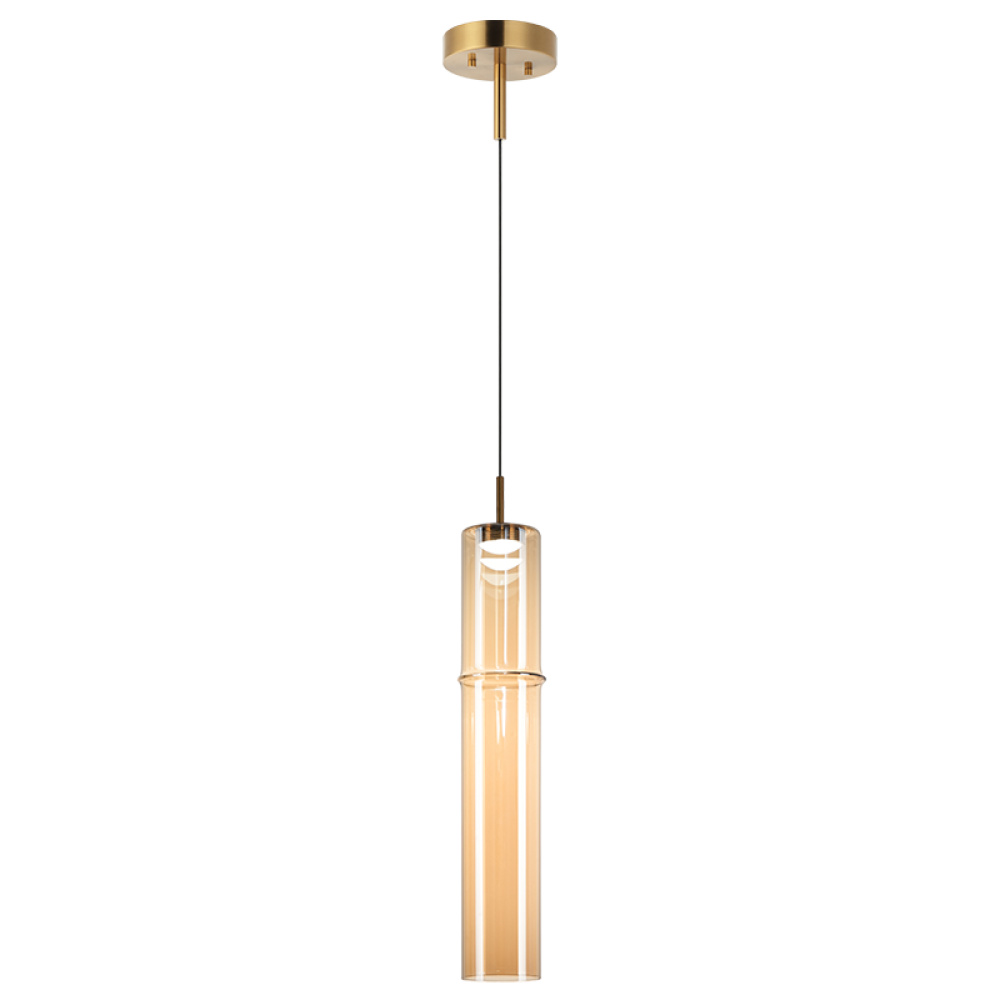 Bambu Aged Gold Brass Pendant