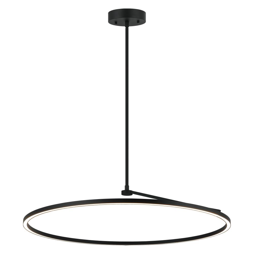 D40" "THE TRUNDLE" MATTE BLACK CHANDELIER