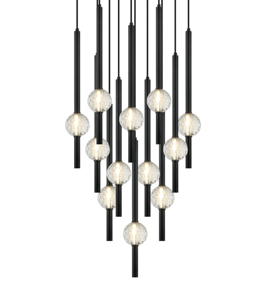Windchimer Matte Black Pendant