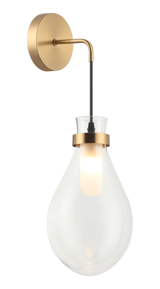 Seranna Aged Gold Brass Wall Sconce