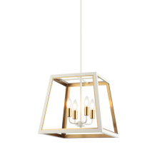 Matteo Lighting C72104WHAG - Rosalie White + Aged Gold Brass Pendant