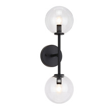 Matteo Lighting W81702BKCL - Novo Black Wall Sconce