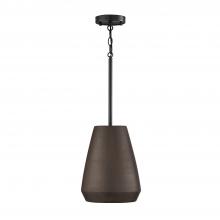 Capital Canada 354213UR - 1-Light Handcrafted Terracotta Pendant in Umber and Matte Black