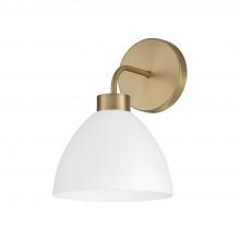 Capital Canada 652011AW - 1-Light Sconce in Aged Brass and White