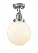 Innovations Lighting 517-1CH-PC-G201-8-LED - Beacon - 1 Light - 8 inch - Polished Chrome - Semi-Flush Mount