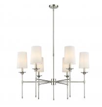 Z-Lite 3033-6PN - 6 Light Chandelier