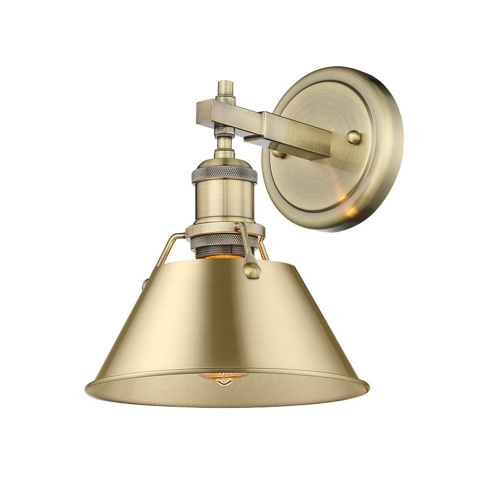 Orwell AB 1 Light Bath Vanity in Aged Brass with Brushed Champagne Bronze shade