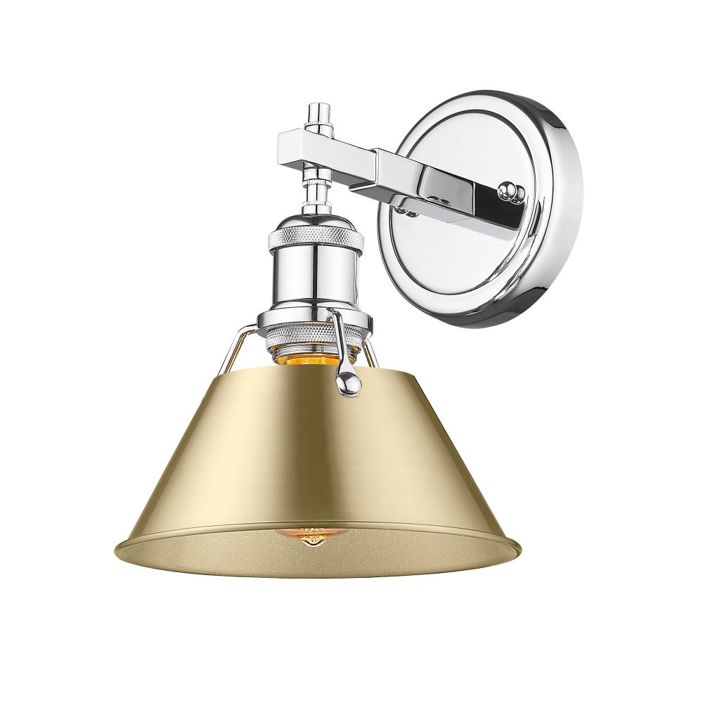 Orwell 1-Light Bath Vanity in Chrome with Brushed Champagne Bronze