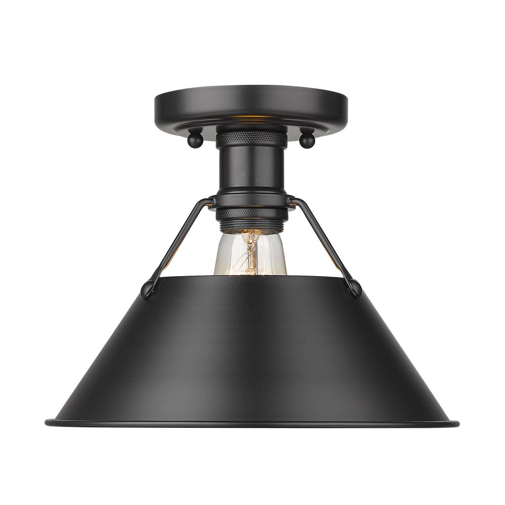 Orwell 1-Light Flush Mount in Matte Black