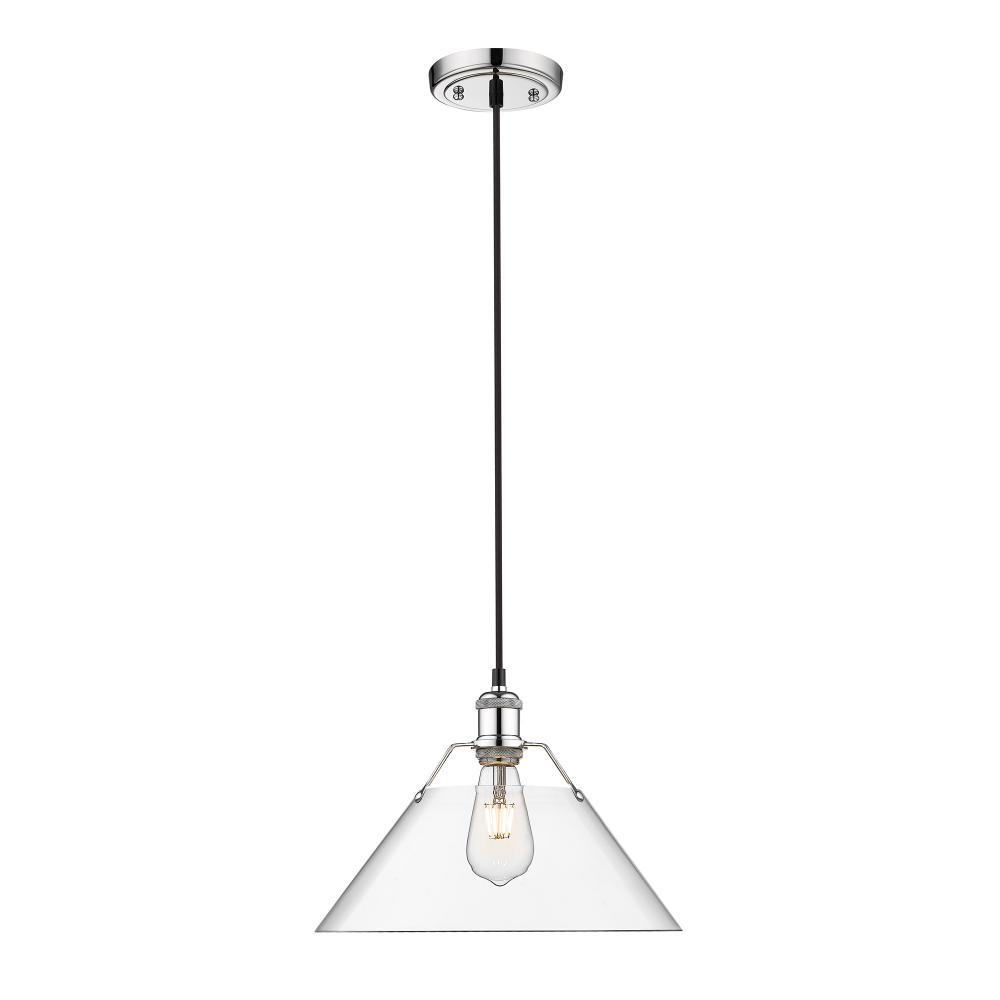 Orwell CH Large Pendant - 14 in Chrome with Clear Glass