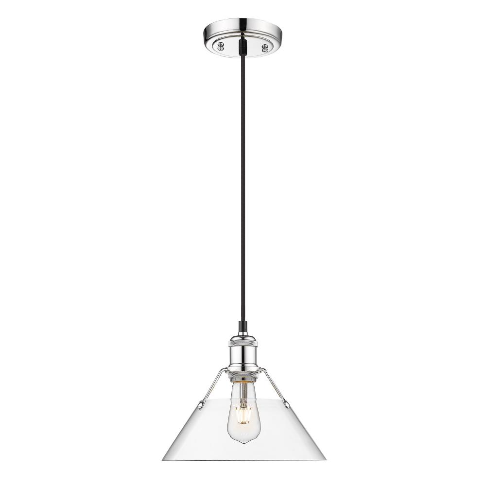 Orwell CH Medium Pendant - 10 in Chrome with Clear Glass