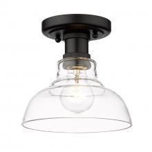 Golden Canada 0305-FM BLK-CLR - Carver Flush Mount in Matte Black