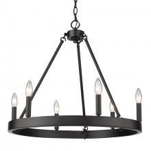 Golden Canada 1017-6 BLK - Alastair 6-Light Chandelier in Matte Black