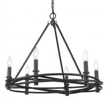 Golden Canada 1417-6 BLK - 6 Light Chandelier