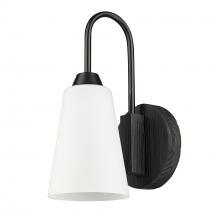 Golden Canada 1830-1W BLK-OP - Neela 1 Light Wall Sconce in Matte Black with Opal Glass Shade